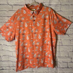 Jack Nicklaus Mens Golf Shirt XL Eco Choice Coral flamingo